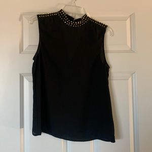 Forever 21 gold studded sleeveless tank